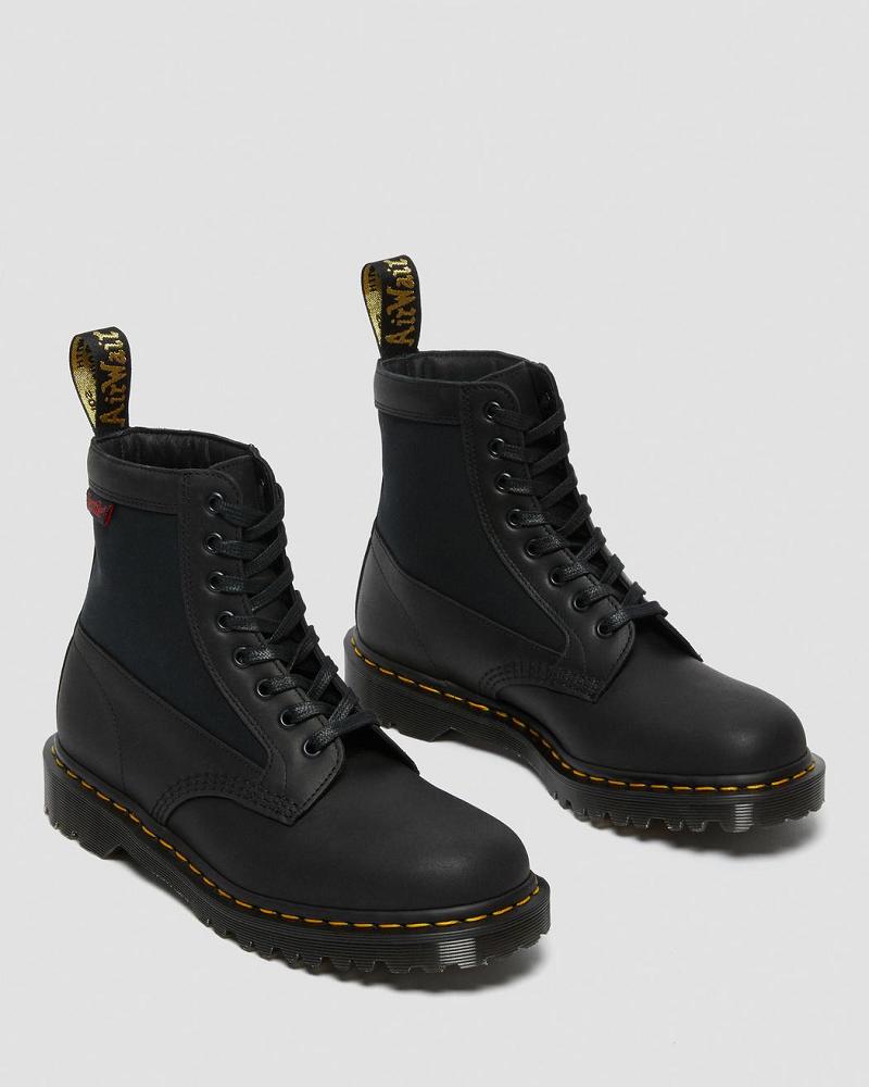 Dr Martens 1460 Panel Made in England Læder Snørestøvler Dame Sort | DK 173CTV